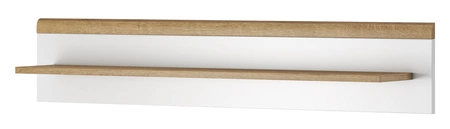 Möbel Set Primo Eiche Riviera / weiß modernes Design Möbel Kante mit speziellen Furnier sicher gehärtetem Glas getrimmt