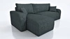 Ecksofa mit Schlaffunktion Fiesta grau universal Ecksofa für Wohnzimmer Cordstoff Bettzeug Container