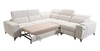Ecksofa mit Schlaffunktion Penejos III Lux creme rechts komfortables Ecksofa für das Wohnzimmer mit ausziehbarem Fußteil Bettwäschecontainer
