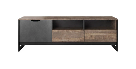 RTV-Schrank Holte 161 cm Eiche grange sand / matera modernes Design und Vollauszugssystem der Schubladen