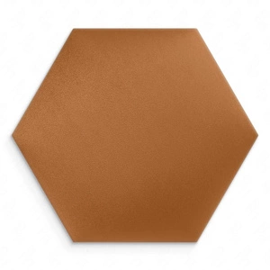 Gepolstertes Paneel Hexagon 30x26 cm Honig stilvolle Wand Panel Velours Stoff modische Dekoration jedes Interieur