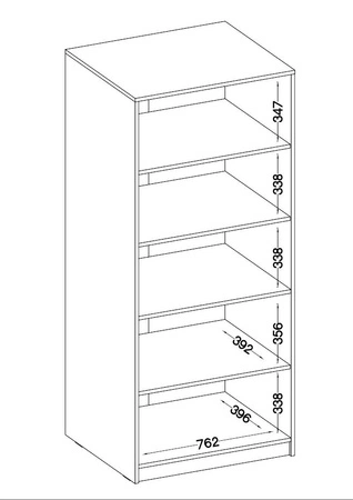 Makana Bücherregal hellgrau funktionelles Möbelstück für das Büro, Arbeitszimmer oder Jugendzimmer