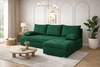 Ecksofa mit Schlaffunktion Fasti flaschengrün Universal-Ecksofa mit Bettzeugcontainer Garantie für Komfort