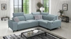 Ecksofa mit Schlaffunktion Kelly Sleek II arctic blue rechte Seite elegantes Ecksofa für Wohnzimmer aus Webstoff