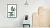 Monstera Blätter Poster 70x100 gerahmt Druck mit stilvollen Grafiken perfekte Dekoration für Wohnzimmer oder Schlafzimmer