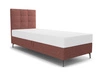 Boxspringbett Irvine 80x200 Ziegelstein stilvolles Bett mit Bettzeugablage und hohem Kopfteil besticht durch sein elegantes Design