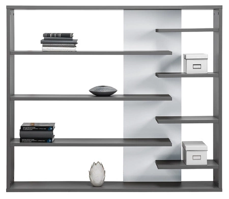 Jugendmöbelset Yugo in Esche grau/weiß glänzend, ideal für ein Jugendzimmer in einem trendigen und modernen Stil