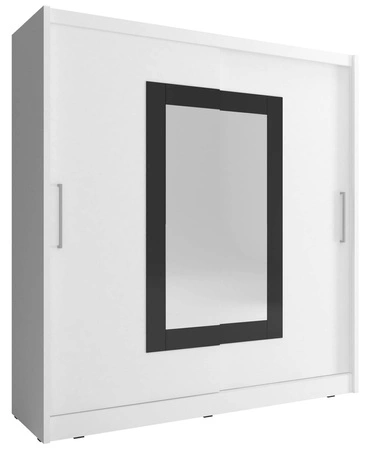 Malmo 180 cm Schiebeschrank weiß moderne Garderobe ideal für ein Schlafzimmer Kleiderschrank oder Flur