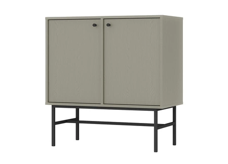 Möbel Kioto III Eukalyptus stilvolles Design Wohnzimmer Möbel elegante Möbel auf einem schwarzen Rahmen unterstützt subtile Griffe