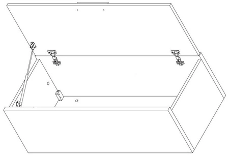 Hängende Regal mit Tür Maximus 100 cm weiß modernes Design Kanten mit speziellen Furnier Front auf Gasflaschen erhöht beendet