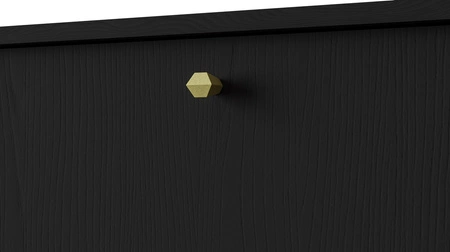 Kioto IV RTV-Wandschrank 180 cm schwarz graphit stilvolles Design mit zeitlosen Farben Türen öffnen nach unten