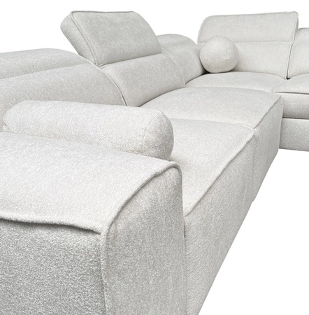 Ecksofa mit Schlaffunktion Viano III grün links stilvolles Ecksofa mit Bettzeugcontainern perfekt für moderne Interieurs