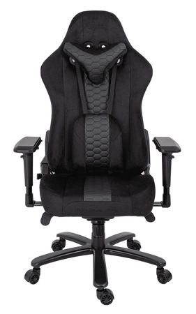 Gaming-Sessel Altimus Pro schwarz komfortabler Sitz aus strapazierfähigem Alcantara verstellbare Armlehnen und Rückenlehne stabiler Rahmen