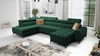 Ecksofa mit Schlaffunktion Bolmso VI grün rechts bequemes Ecksofa mit verstellbaren Kopfstützen dekorative Steppung auf der Sitzfläche