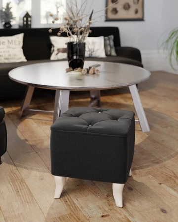 Milano pouffe idealer Hocker mit bequemer Sitzfläche zart gesteppt