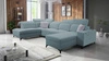 Ecksofa mit Schlaffunktion Kelly Sleek VI arctic blue rechte Seite modernes Design Ecksofa für Wohnzimmer mit verstellbaren Kopfstützen