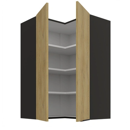 Eck-Küchenoberschrank Crotone 60x60 GN-90 2F Metallkantengriff feuchtigkeits- und beschädigungsbeständiger Schrank