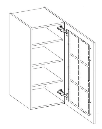 Kastos 40 GS-90 1F wandhängender Küchenschrank, resistent gegen Dampf, Hitze und Spritzwasser