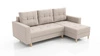 Ecksofa mit Schlaffunktion Vaso hellbeige universal bequemes Ecksofa für ein Wohnzimmer im skandinavischen Stil großes Bettzeugfach