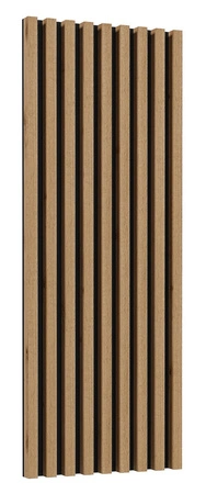 Dekoratives Wandpaneel mit Celine-Lamellen 55 cm Eiche wotan / schwarz modernes Design stilvolle Wohnraumgestaltung