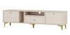 RTV Schrank Kioto I 180 cm beige eleganter Schrank in gedeckten Farben dezente Goldgriffe