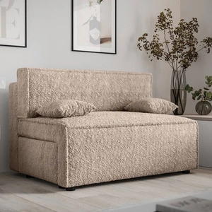 Brandon Schlafsofa beige modernes Design und breiter Funktionsstoff mit markanter Schlingenoberfläche