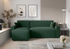 Ecksofa mit Schlaffunktion Brandon Bis grün linke Ecke dreidimensionaler Stoff mit ausdrucksstarken Streifen Bettzeug Container