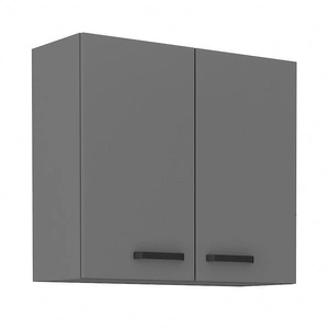 Verdi Küchenhängeschrank 80 G-72 2F feuchtigkeits- und beschädigungsbeständiger Schrank schwarze Metallgriffe