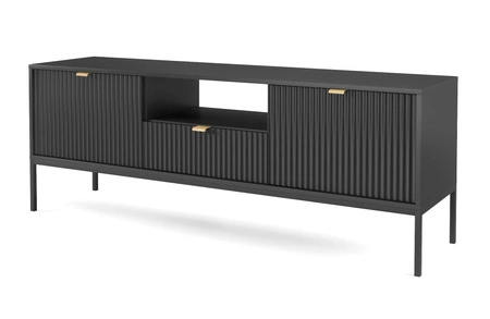 TV-Schrank Lovro 154 cm schwarz modernes Design wird die Liebhaber von markanten Interieurs begeistern