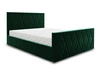 Polsterbett Sparks 180x200 flaschengrün mit modernem Staukasten mit markantem Kopf- und Fußteil