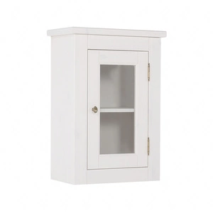 Badezimmer Wandschrank Romantic 45 cm weiß eleganter Schrank perfekt für Badezimmer im klassischen Stil Glasfront
