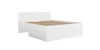 Bett Maxione 160x200 cm weiß Wäscheaufbewahrung in Form einer ausziehbaren Schublade ideales Bett für ein Schlafzimmer hohes bequemes Kopfteil