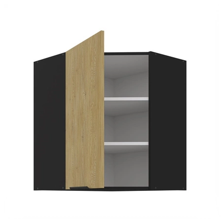 Eck-Küchenoberschrank Crotone 60x60 GN-72 1F Metallkantengriff feuchtigkeits- und beschädigungsbeständiger Schrank