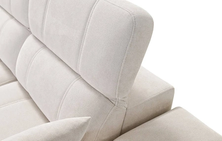 Ecksofa mit Schlaffunktion Penejos XII Lux blau rechtes Stilvolles Schlafsofa mit komfortablem ausziehbarem Fußteil