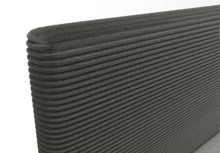 Boxspringbett Totti 160x200 graphit stilvolles Bett mit Bettzeug Lagerung dreidimensionalen Stoff mit ausdrucksstarken Streifen