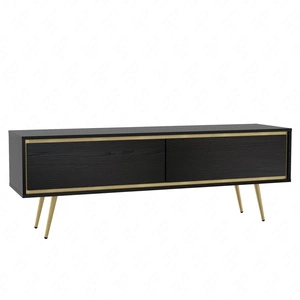RTV Schrank Nevea 150 cm beige eleganter Schrank in kräftigen Farben originelle Dekoration jedes Interieurs stabile goldene Beine