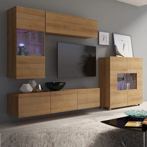 Kommode Apulia III Eiche gold Eine besonders stilvolle Kommode mit einfachen Elementen, die sich in jede Einrichtung einfügt