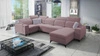 Ecksofa mit Schlaffunktion Kelly Sleek IV lavendel rosa rechte Ecke Schlafsofa mit Bettzeugkästen Webstoff