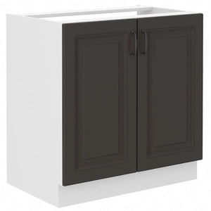 Stehender Küchenschrank mit Regal Silber 80 D 2F BB Schrank resistent gegen Dampf hohe Temperatur und Verschüttungen