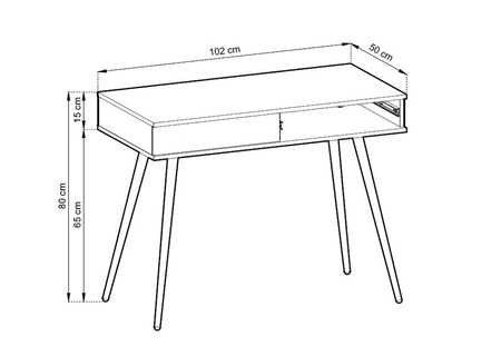Luxuriöse weiße Konsole mit Schubladen stilvolle und elegante Schminktisch auf hohen schwarzen Beinen Körper mit goldenen trim gekrönt unterstützt