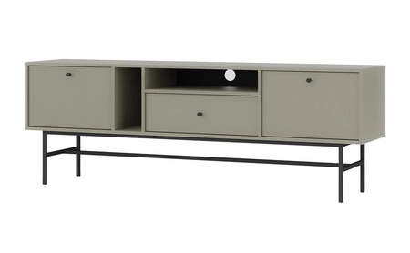 Kioto III Eukalyptus-Wohnzimmermöbel-Set stilvolles Design elegante Möbel in gedeckten Farben mit einem schwarzen Rahmen