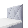 Boxspringbett Arvada 100x200 hellblau im modernen skandinavischen Stil mit gepolstertem Kopfteil Bett mit Staukasten