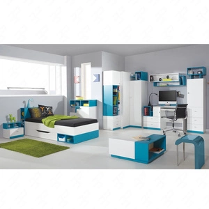 Mobi 2 Kindermöbel-Set weiß/türkis ideal für ein Jugend- oder Kinderzimmer im trendigen Stil