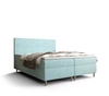 Boxspringbett Bing 140x200 Hellblau im modernen skandinavischen Stil mit markantem Kopfteil