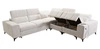 Ecksofa mit Schlaffunktion Penejos III beige rechte Ecke äußerst bequemes und praktisches Ecksofa für das Wohnzimmer zwei Behälter für Bettzeug