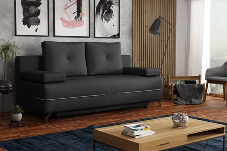 Sofa mit Schlaffunktion Austin graphit moderner Plüschstoff garantiert höchsten Komfort und Funktionalität