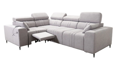 Ecksofa mit Schlaffunktion Castel II Lux braun links bequemes Ecksofa für das Wohnzimmer mit komfortablem ausziehbarem Fußteil