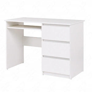 Schreibtisch mit Schubladen Simple 110 cm weiß Funktionsmöbel für Jugendzimmer oder Büro