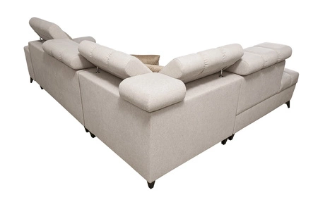 Ecksofa mit Schlaffunktion Bolmso VII graphit links äußerst elegantes Ecksofa für Wohnzimmer mit Schublade und Bettzeugbehälter