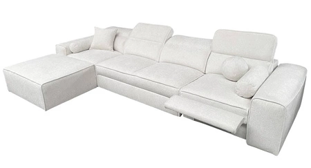 Ecksofa mit Schlaffunktion Viano XII Lux grün linksseitiges Designer-Ecksofa für das Wohnzimmer mit komfortablem ausziehbarem Fußteil